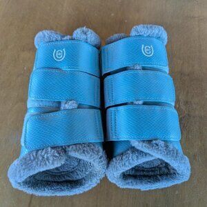 Equestrian Stockholm Brushing Boots - Large Teal Blue/Green